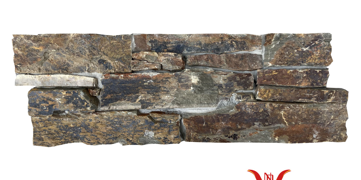 Schiefer Multicolor Wandpaneel – Naturstein in Braun & Grau ...