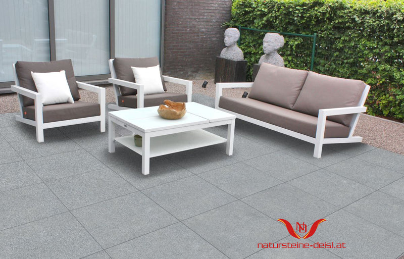 Feinsteinzeug Granit Padang Dark Terrassenplatten