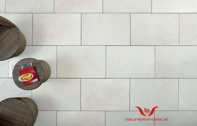 Feinsteinzeug Kalkstein Beige Terrassenplatten