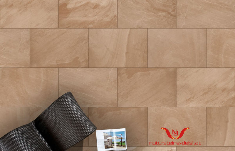 Feinsteinzeug Sandstein Modak Terrassenplatten