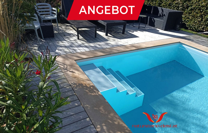 Travertin Noce Poolumrandung