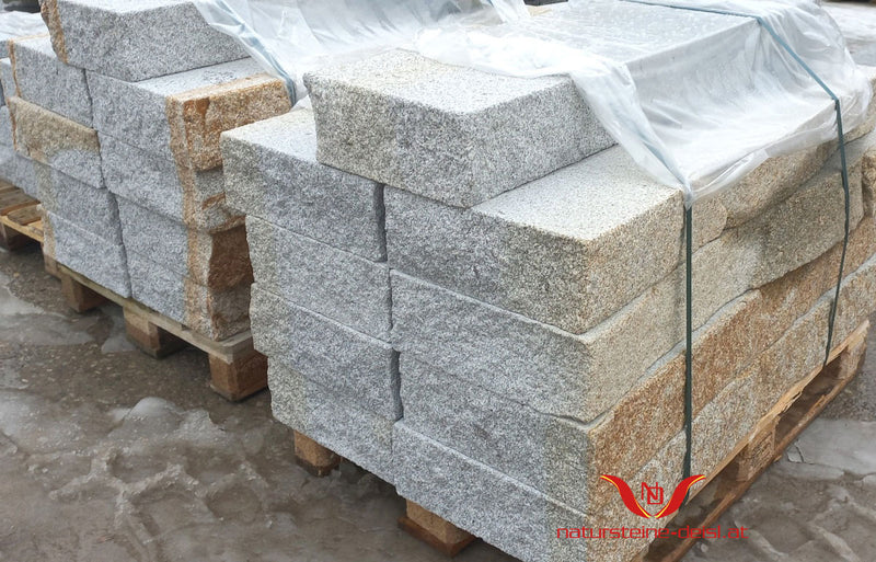 Hartberger Granit Grau-Gelb Blockstufe