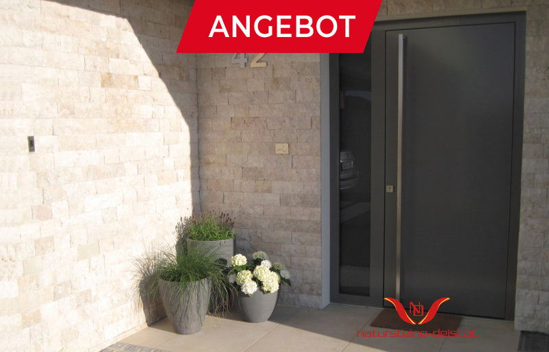 Travertin Beige 10 cm Verblender-Riemchen