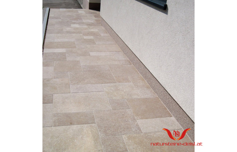 Travertin Noce Premium Terrassenplatten
