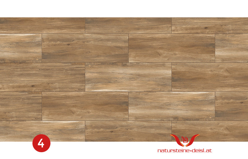 Feinsteinzeug Holzoptik Terrassenplatten im Format 120 × 40 cm – 9 Designs