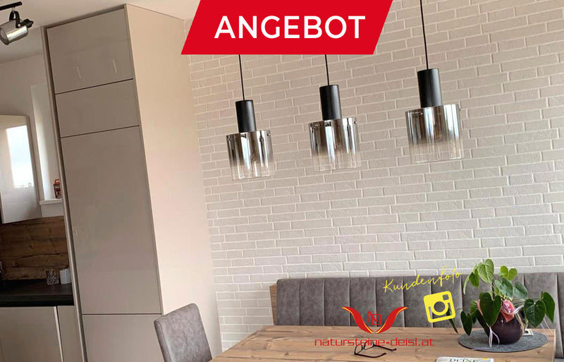 Feinstein Ziegeloptik Weiß Wandpaneel