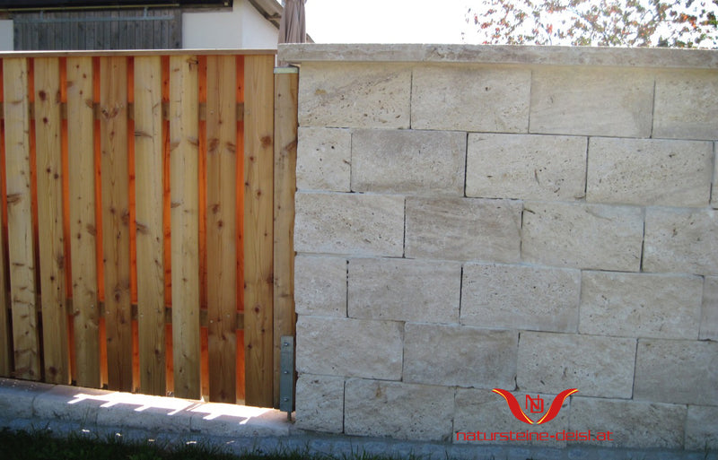 Travertin Beige Mauerstein