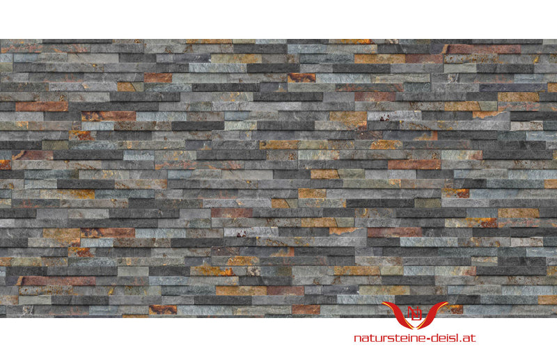 Feinsteinzeug Schiefer Multicolor Wandpaneel