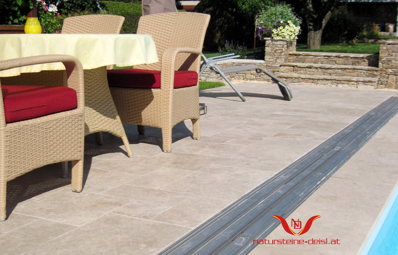 Travertin Beige Premium Terrassenplatten