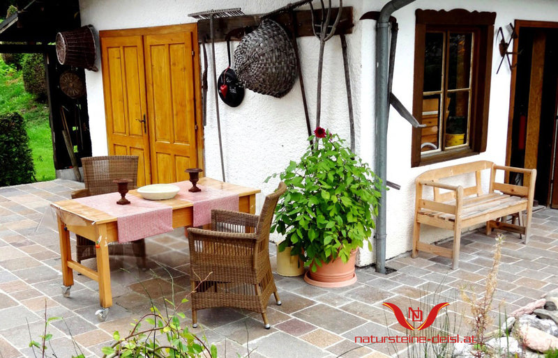 Südtiroler Porphyr Terrassenplatten