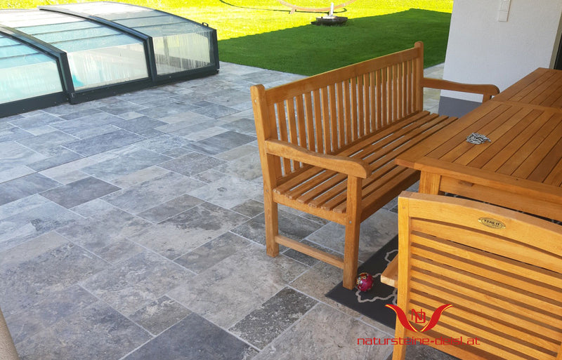 Travertin Silver Premium Terrassenplatten