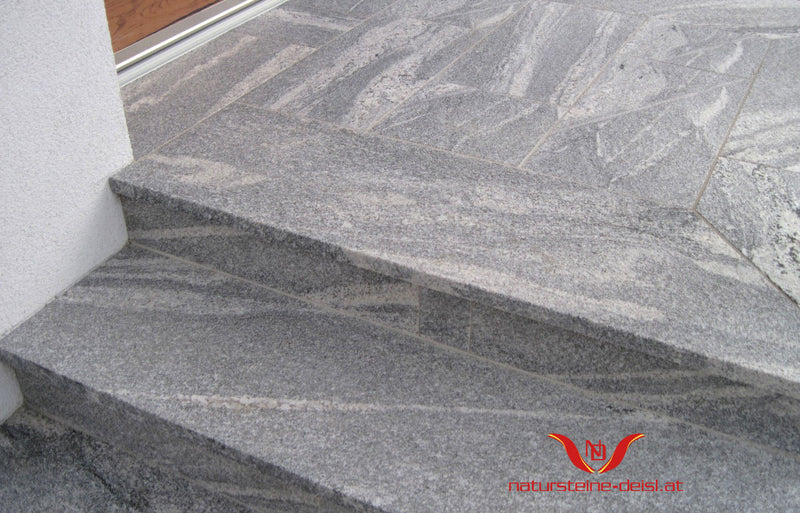 Gneis Santiago Grey Trittstufe