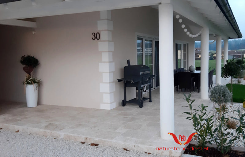Travertin Beige Premium Terrassenplatten