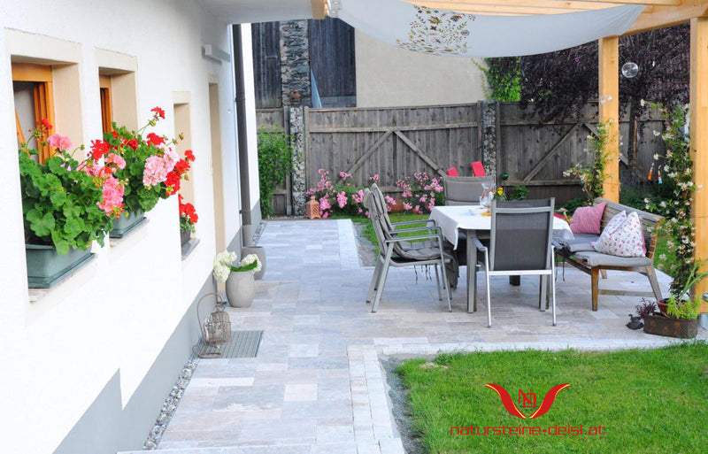 Travertin Silver Premium Terrassenplatten