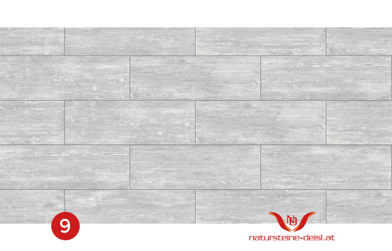 Feinsteinzeug Holzoptik Terrassenplatten im Format 120 × 40 cm – 9 Designs