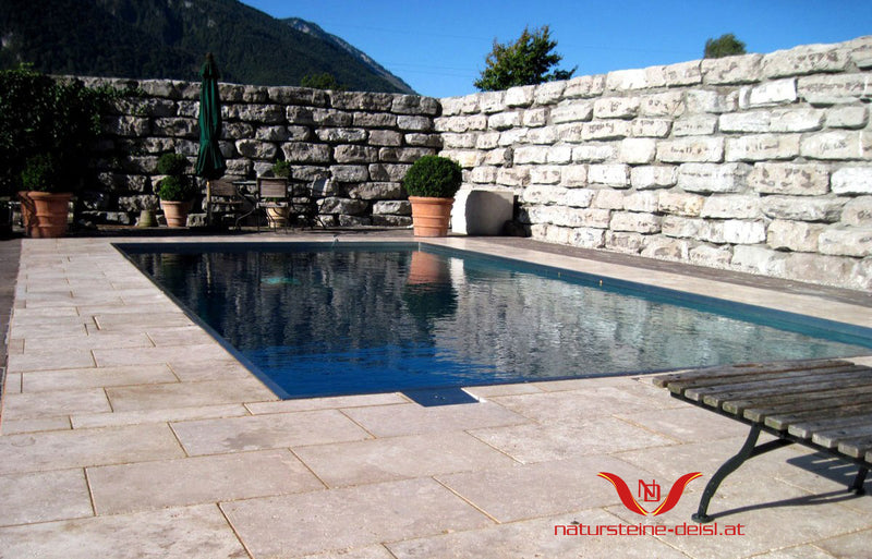 Travertin Beige Premium Terrassenplatten