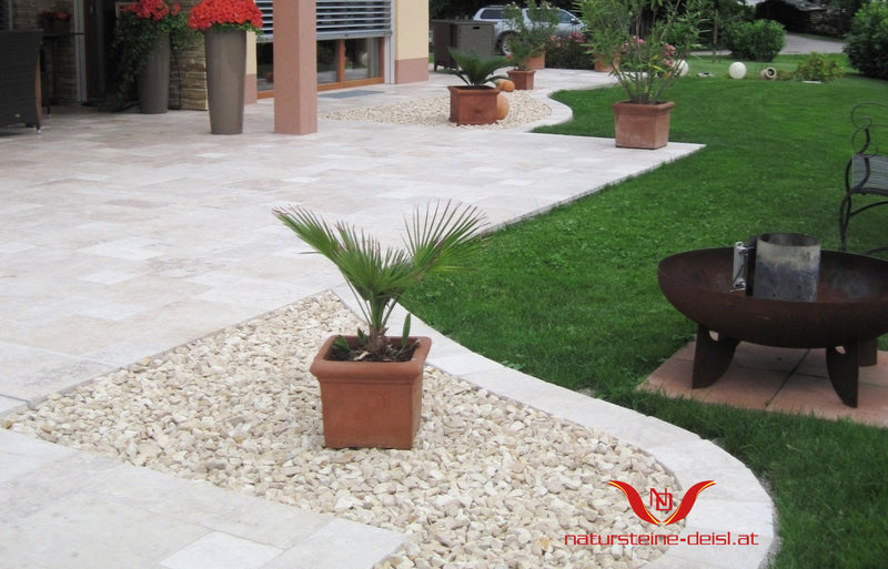 Travertin Beige Premium Terrassenplatten