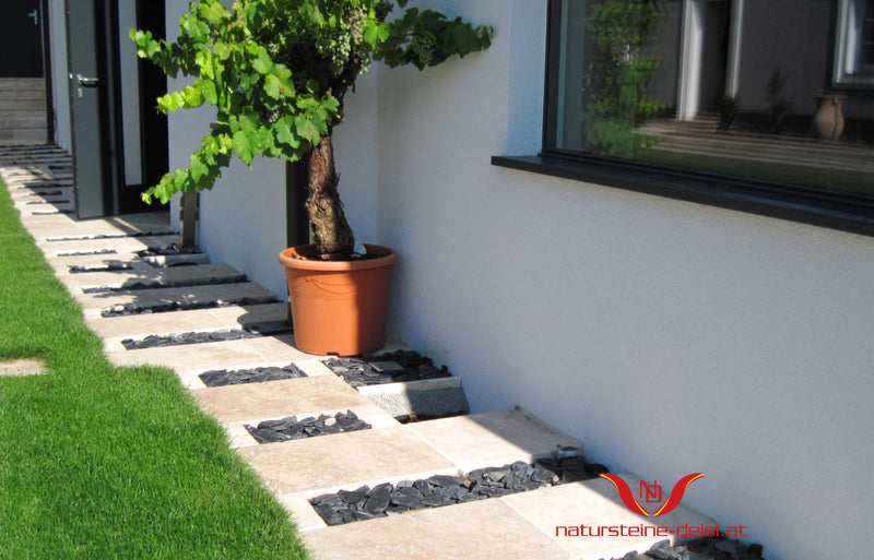Travertin Beige Premium Terrassenplatten