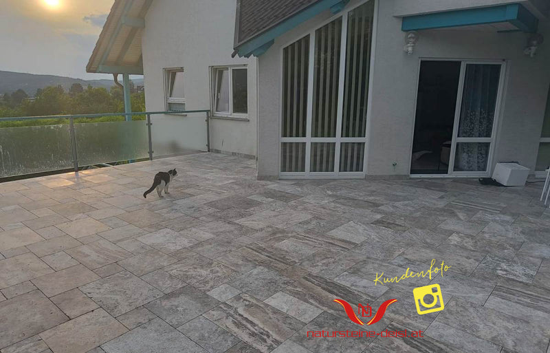 Travertin Silver Premium Terrassenplatten