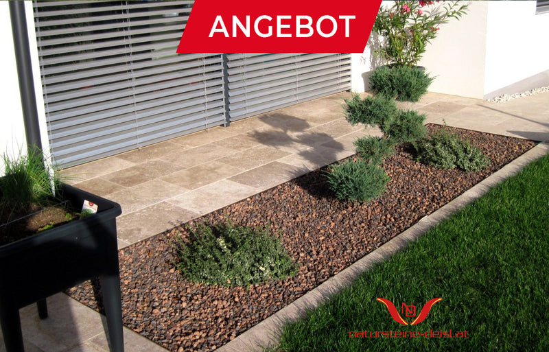 Travertin Noce Premium Terrassenplatten