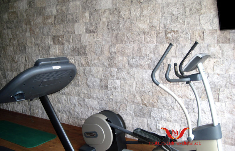 Travertin Silver 20 cm Verblender-Riemchen