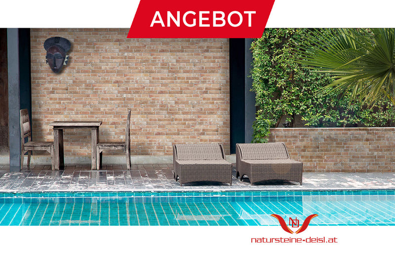 Feinstein Ziegeloptik Rot-Orange Wandpaneel